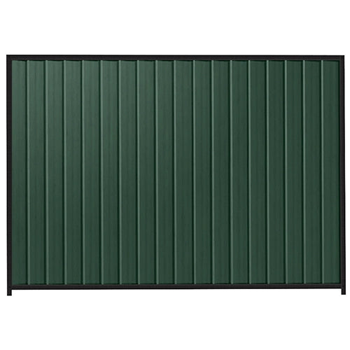 PermaSteel Colorbond Fence Kit in the size of 2.35m x 2.1m with Caulfield Green Infill and Black Frame | Available at Australian Landscape Supplies