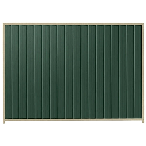PermaSteel Colorbond Fence Kit in the size of 2.35m x 2.1m with Caulfield Green Infill and Merino Frame | Available at Australian Landscape Supplies