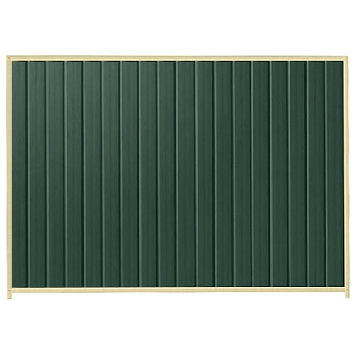 PermaSteel Colorbond Fence Kit in the size of 2.35m x 2.1m with Caulfield Green Infill and Primrose Frame | Available at Australian Landscape Supplies