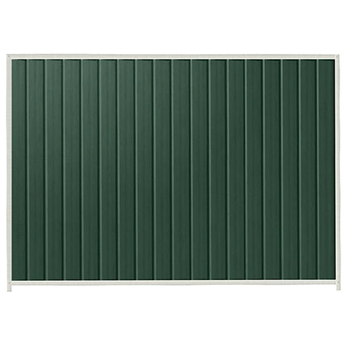 PermaSteel Colorbond Fence Kit in the size of 2.35m x 2.1m with Caulfield Green Infill and Off White Frame | Available at Australian Landscape Supplies