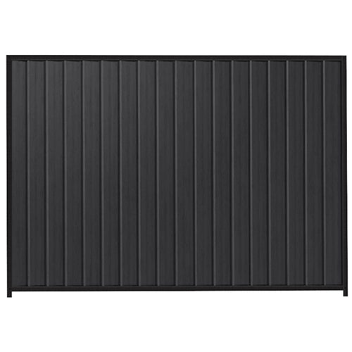 PermaSteel Colorbond Fence Kit in the size of 2.35m x 2.1m with Monolith Infill and Black Frame | Available at Australian Landscape Supplies