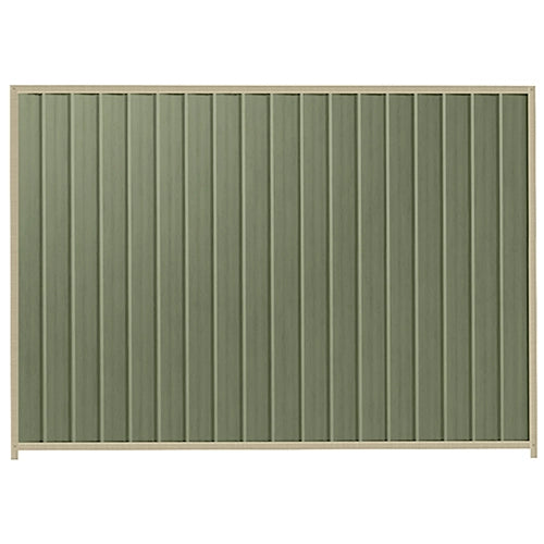 PermaSteel Colorbond Fence Kit in the size of 2.35m x 2.1m with Mist Green Infill and Merino Frame | Available at Australian Landscape Supplies