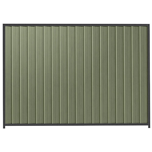 PermaSteel Colorbond Fence Kit in the size of 2.35m x 2.1m with Mist Green Infill and Monolith Frame | Available at Australian Landscape Supplies