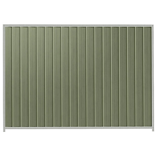 PermaSteel Colorbond Fence Kit in the size of 2.35m x 2.1m with Mist Green Infill and Shale Grey Frame | Available at Australian Landscape Supplies