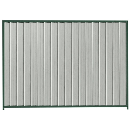 PermaSteel Colorbond Fence Kit in the size of 2.35m x 2.1m with Shale Grey Infill and Caulfield Green Frame | Available at Australian Landscape Supplies