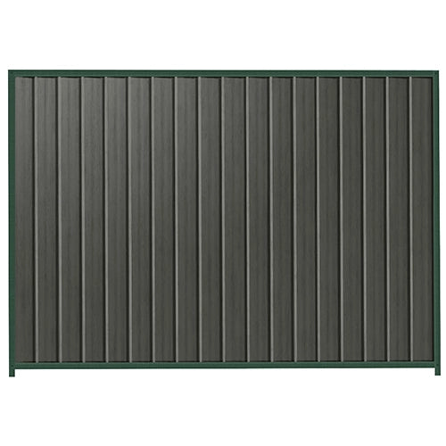 PermaSteel Colorbond Fence Kit in the size of 2.35m x 2.1m with Slate Grey Infill and Caulfield Green Frame | Available at Australian Landscape Supplies
