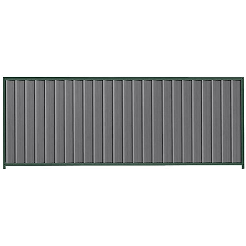 PermaSteel Colorbond Fence Kit in the size of 3.1m x 1.5m with Basalt Infill and Caulfield Green Frame | Available at Australian Landscape Supplies