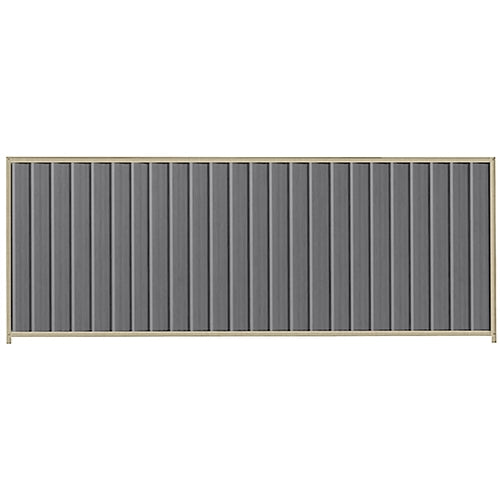 PermaSteel Colorbond Fence Kit in the size of 3.1m x 1.5m with Basalt Infill and Merino Frame | Available at Australian Landscape Supplies