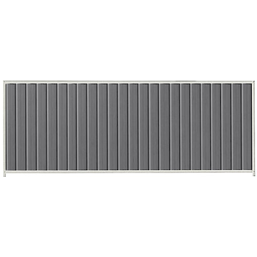 PermaSteel Colorbond Fence Kit in the size of 3.1m x 1.5m with Basalt Infill and Off White Frame | Available at Australian Landscape Supplies