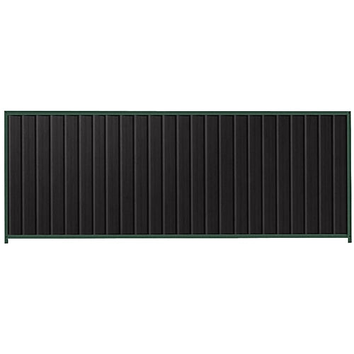 PermaSteel Colorbond Fence Kit in the size of 3.1m x 1.5m with Black Infill and Caulfield Green Frame | Available at Australian Landscape Supplies