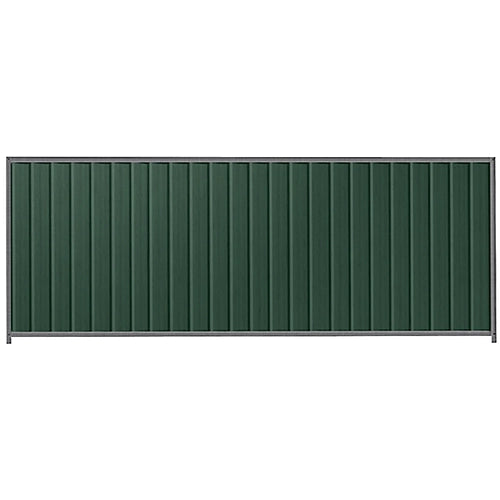 PermaSteel Colorbond Fence Kit in the size of 3.1m x 1.5m with Caulfield Green Infill and Basalt Frame | Available at Australian Landscape Supplies