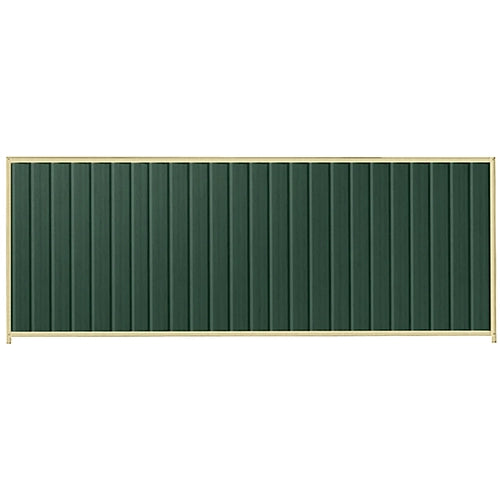 PermaSteel Colorbond Fence Kit in the size of 3.1m x 1.5m with Caulfield Green Infill and Primrose Frame | Available at Australian Landscape Supplies
