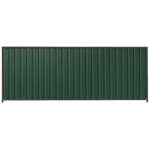 PermaSteel Colorbond Fence Kit in the size of 3.1m x 1.5m with Caulfield Green Infill and Slate Grey Frame | Available at Australian Landscape Supplies