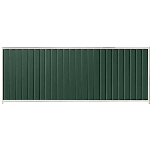 PermaSteel Colorbond Fence Kit in the size of 3.1m x 1.5m with Caulfield Green Infill and Off White Frame | Available at Australian Landscape Supplies