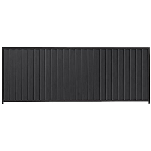 PermaSteel Colorbond Fence Kit in the size of 3.1m x 1.5m with Monolith Infill and Black Frame | Available at Australian Landscape Supplies