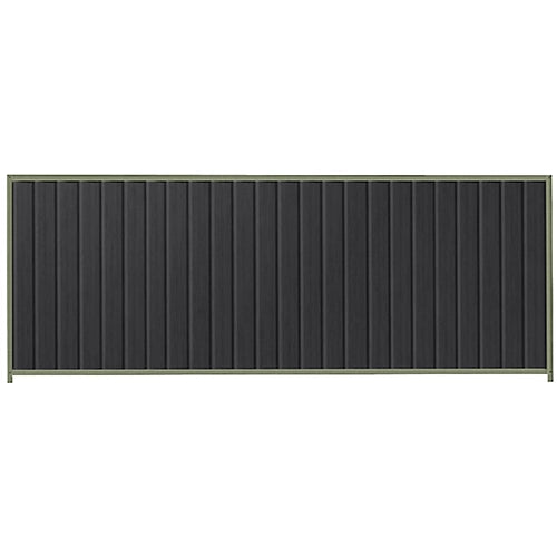 PermaSteel Colorbond Fence Kit in the size of 3.1m x 1.5m with Monolith Infill and Mist Green Frame | Available at Australian Landscape Supplies