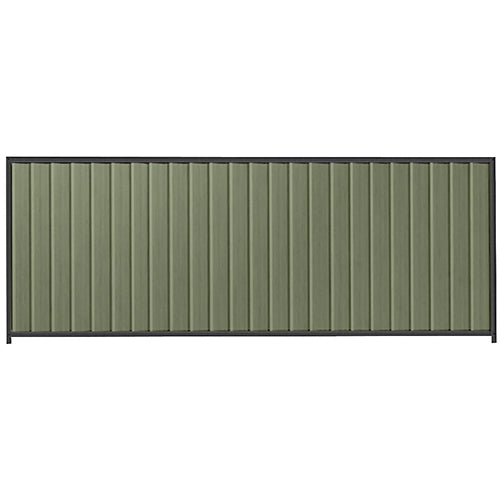 PermaSteel Colorbond Fence Kit in the size of 3.1m x 1.5m with Mist Green Infill and Monolith Frame | Available at Australian Landscape Supplies