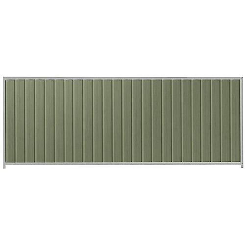 PermaSteel Colorbond Fence Kit in the size of 3.1m x 1.5m with Mist Green Infill and Shale Grey Frame | Available at Australian Landscape Supplies