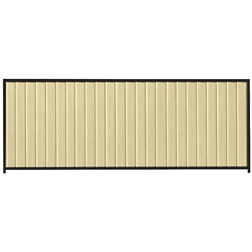 PermaSteel Colorbond Fence Kit in the size of 3.1m x 1.5m with Primrose Infill and Black Frame | Available at Australian Landscape Supplies