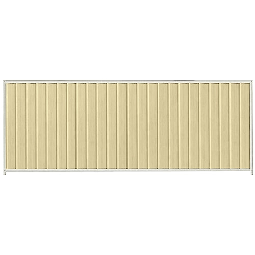 PermaSteel Colorbond Fence Kit in the size of 3.1m x 1.5m with Primrose Infill and Off White Frame | Available at Australian Landscape Supplies