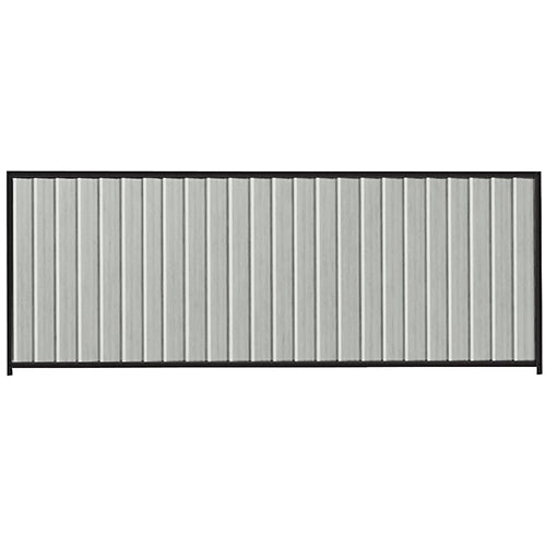 PermaSteel Colorbond Fence Kit in the size of 3.1m x 1.5m with Shale Grey Infill and Black Frame | Available at Australian Landscape Supplies