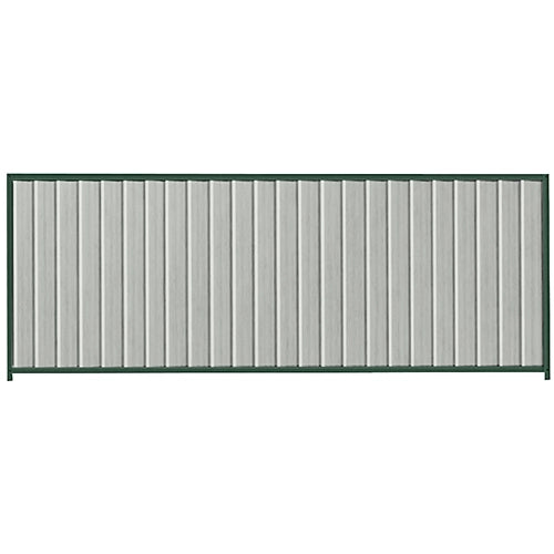 PermaSteel Colorbond Fence Kit in the size of 3.1m x 1.5m with Shale Grey Infill and Caulfield Green Frame | Available at Australian Landscape Supplies