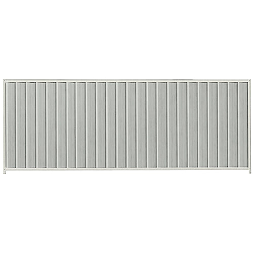 PermaSteel Colorbond Fence Kit in the size of 3.1m x 1.5m with Shale Grey Infill and Off White Frame | Available at Australian Landscape Supplies