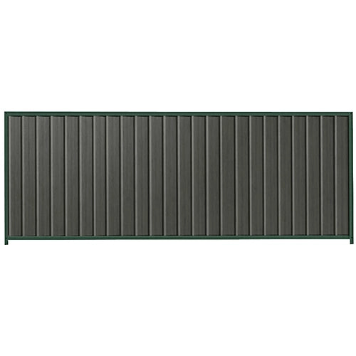 PermaSteel Colorbond Fence Kit in the size of 3.1m x 1.5m with Slate Grey Infill and Caulfield Green Frame | Available at Australian Landscape Supplies