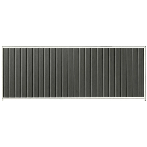 PermaSteel Colorbond Fence Kit in the size of 3.1m x 1.5m with Slate Grey Infill and Off White Frame | Available at Australian Landscape Supplies