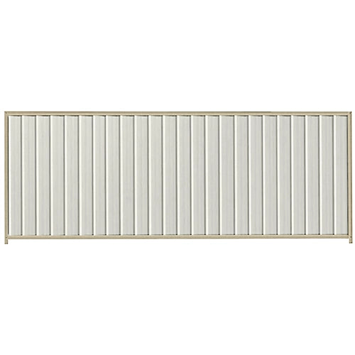 PermaSteel Colorbond Fence Kit in the size of 3.1m x 1.5m with Off White Infill and Merino Frame | Available at Australian Landscape Supplies