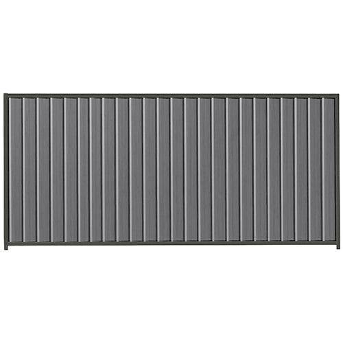 PermaSteel Colorbond Fence Kit in the size of 3.1m x 1.8m with Basalt Infill and Slate Grey Frame | Available at Australian Landscape Supplies