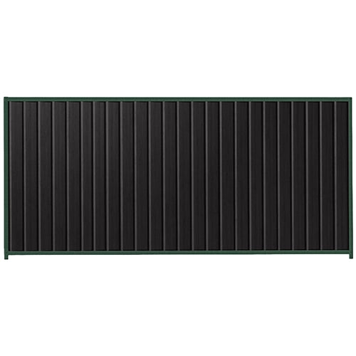 PermaSteel Colorbond Fence Kit in the size of 3.1m x 1.8m with Black Infill and Caulfield Green Frame | Available at Australian Landscape Supplies