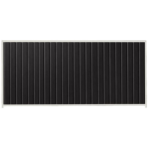 PermaSteel Colorbond Fence Kit in the size of 3.1m x 1.8m with Black Infill and Off White Frame | Available at Australian Landscape Supplies