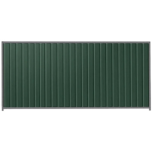 PermaSteel Colorbond Fence Kit in the size of 3.1m x 1.8m with Caulfield Green Infill and Basalt Frame | Available at Australian Landscape Supplies