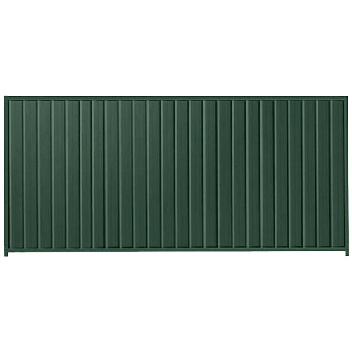 PermaSteel Colorbond Fence Kit in the size of 3.1m x 1.8m with Caulfield Green Infill and Caulfield Green Frame | Available at Australian Landscape Supplies
