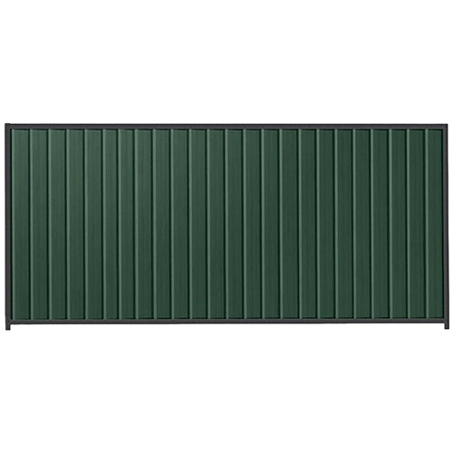 PermaSteel Colorbond Fence Kit in the size of 3.1m x 1.8m with Caulfield Green Infill and Monolith Frame | Available at Australian Landscape Supplies