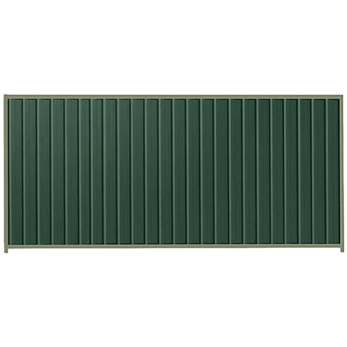 PermaSteel Colorbond Fence Kit in the size of 3.1m x 1.8m with Caulfield Green Infill and Mist Green Frame | Available at Australian Landscape Supplies