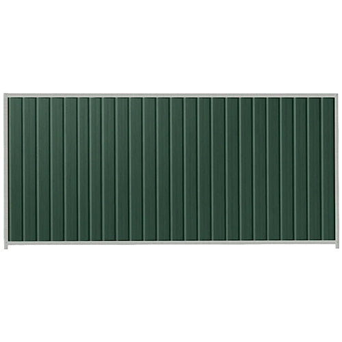 PermaSteel Colorbond Fence Kit in the size of 3.1m x 1.8m with Caulfield Green Infill and Shale Grey Frame | Available at Australian Landscape Supplies