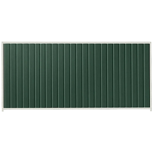 PermaSteel Colorbond Fence Kit in the size of 3.1m x 1.8m with Caulfield Green Infill and Off White Frame | Available at Australian Landscape Supplies