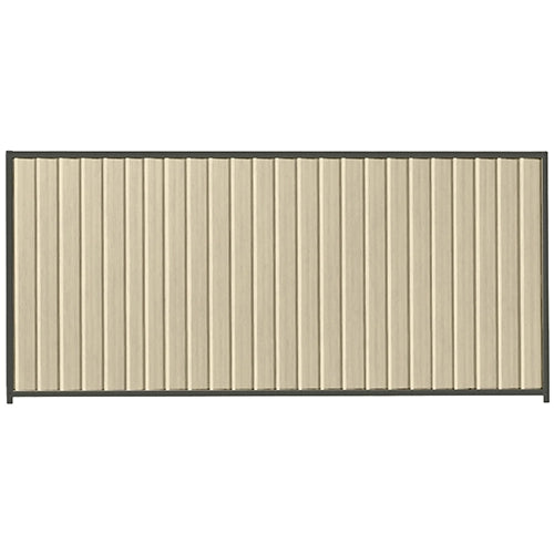 PermaSteel Colorbond Fence Kit in the size of 3.1m x 1.8m with Merino Infill and Slate Grey Frame | Available at Australian Landscape Supplies