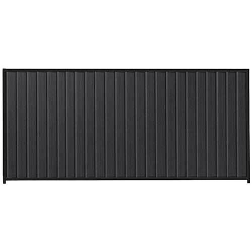 PermaSteel Colorbond Fence Kit in the size of 3.1m x 1.8m with Monolith Infill and Black Frame | Available at Australian Landscape Supplies