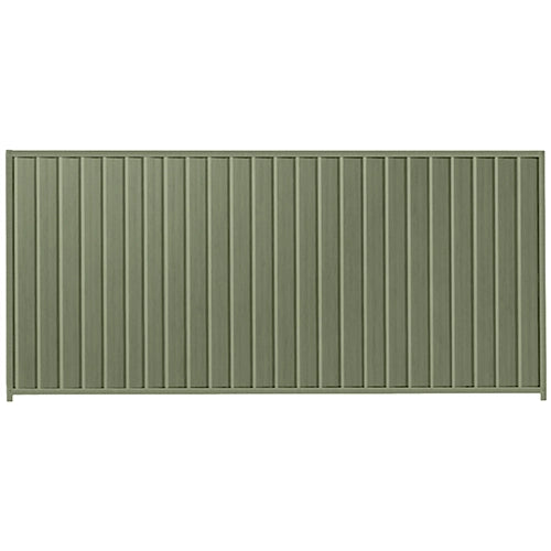 PermaSteel Colorbond Fence Kit in the size of 3.1m x 1.8m with Mist Green Infill and Mist Green Frame | Available at Australian Landscape Supplies