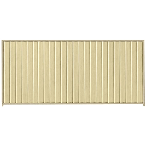 PermaSteel Colorbond Fence Kit in the size of 3.1m x 1.8m with Primrose Infill and Merino Frame | Available at Australian Landscape Supplies