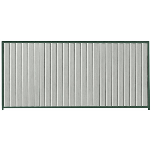 PermaSteel Colorbond Fence Kit in the size of 3.1m x 1.8m with Shale Grey Infill and Caulfield Green Frame | Available at Australian Landscape Supplies