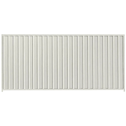 PermaSteel Colorbond Fence Kit in the size of 3.1m x 1.8m with Off White Infill and Off White Frame | Available at Australian Landscape Supplies