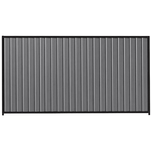 PermaSteel Fence Kit in the size of 3.1m x 2.1m with Basalt Infill and Black Frame | Available at Australian Landscape Supplies