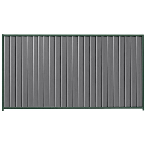 PermaSteel Fence Kit in the size of 3.1m x 2.1m with Basalt Infill and Caulfield Green Frame | Available at Australian Landscape Supplies