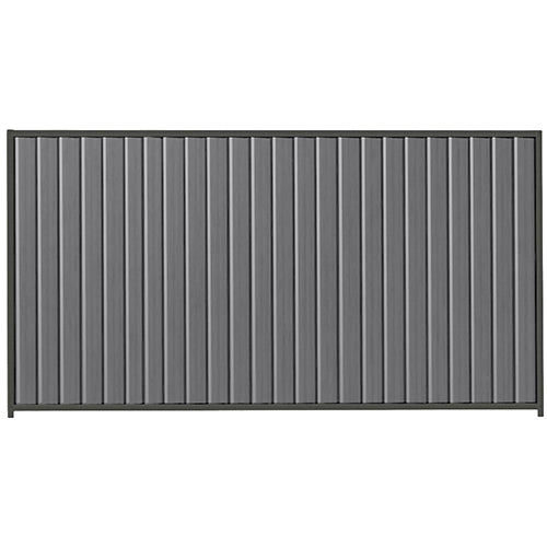 PermaSteel Fence Kit in the size of 3.1m x 2.1m with Basalt Infill and Slate Grey Frame | Available at Australian Landscape Supplies