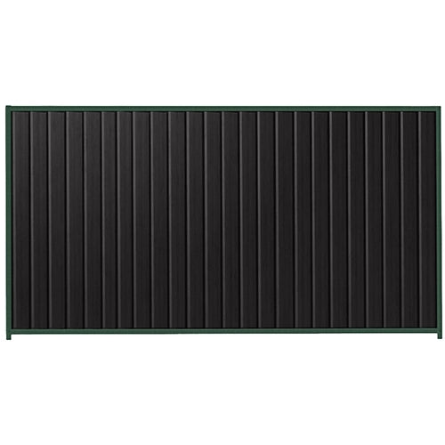 PermaSteel Fence Kit in the size of 3.1m x 2.1m with Black Infill and Caulfield Green Frame | Available at Australian Landscape Supplies