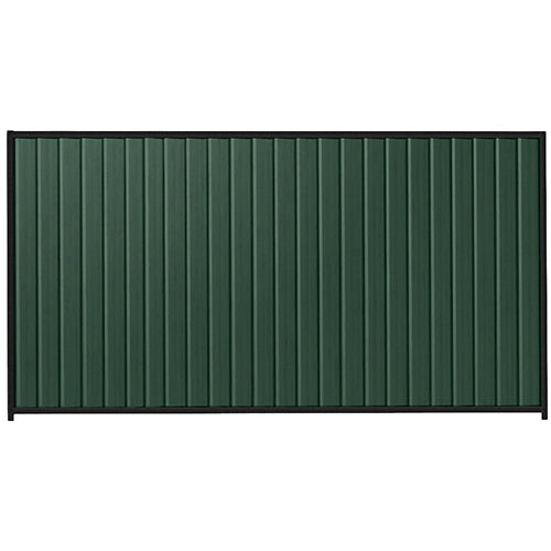 PermaSteel Colorbond Fence Kit in the size of 3.1m x 2.1m with Caulfield Green Infill and Black Frame | Available at Australian Landscape Supplies